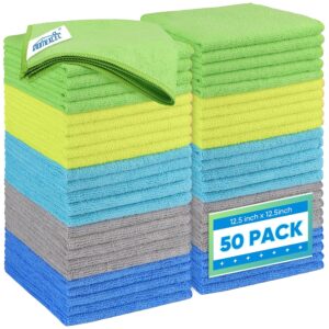 HOMEXCEL Microfiber Cleaning Cloth 12 Pack, 12.5 x 12.5 inch Microfiber Towels for Cars, Ultra Absorbent Car Washing Cloth, Lint Free Streak Free Cleaning Rags for Car, Kitchen,...