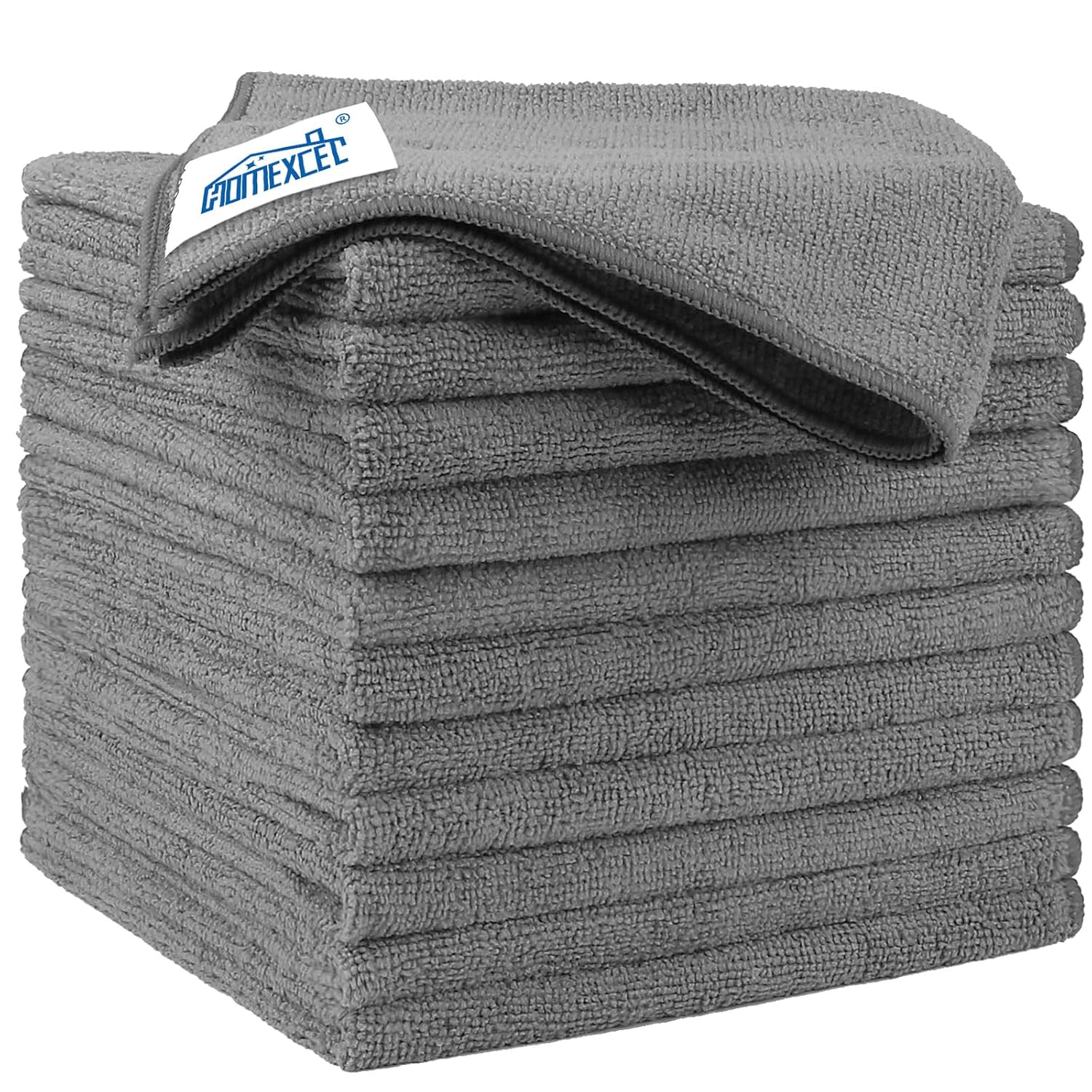 HOMEXCEL Microfiber Cleaning Cloth 12 Pack, 12.5 x 12.5 inch Microfiber Towels for Cars, Ultra Absorbent Car Washing Cloth, Lint Free Streak Free Cleaning Rags for Car, Kitchen,...