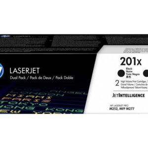 HP 201X 2-pack High Yield Black Original LaserJet Toner Cartridges, Per