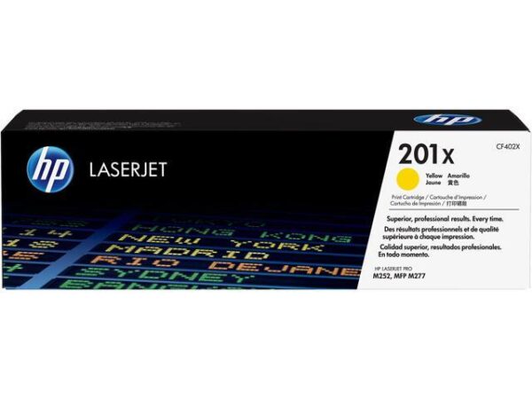 HP 201X High Yield LaserJet Toner Cartridge - Yellow HP 201X High Yield LaserJet Toner Cartridge - Yellow