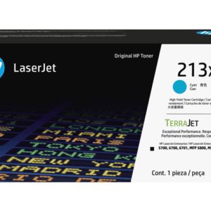 HP 213X TerraJet High Yield LaserJet Toner Cartridge - Cyan W2131X