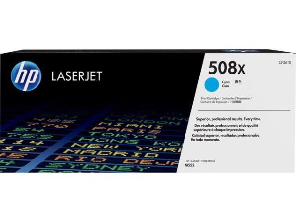 HP 508X High Yield LaserJet Toner Cartridge - Cyan HP 508X High Yield LaserJet Toner Cartridge - Cyan