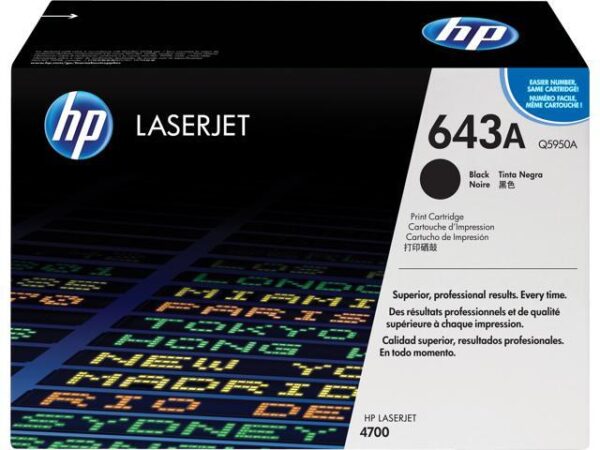 HP 643A LaserJet Toner Cartridge - Black HP 643A LaserJet Toner Cartridge - Black