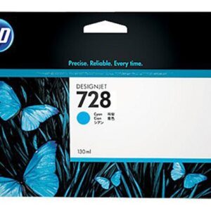 HP 728 130-ml Cyan DesignJet Ink Cartridge, F9J67A