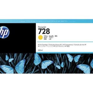 HP 728 300-ml Yellow DesignJet Ink Cartridge, F9K15A