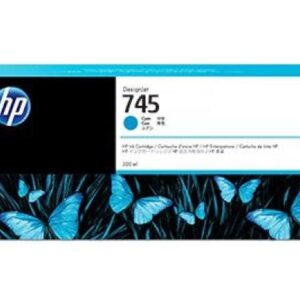 HP 745 300-ml DesignJet Cyan Ink Cartridge, F9K03A