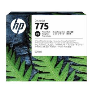 HP 775 500-ml Photo Black DesignJet Ink Cartridge, 1XB21A