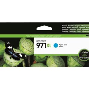 HP 971XL High Yield Cyan Original Ink Cartridge, ~6,600 pages, CN626AM