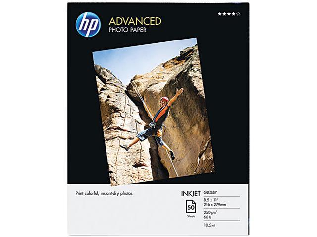 HP Photo Paper Letter - 8.50" x 11" - Glossy - 50 / Pack - White