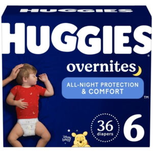 Huggies Overnites Nighttime Diapers, Size 6 (35+ lbs), 36 Ct (Select for More)