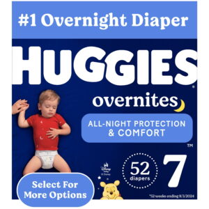 Huggies Overnites Nighttime Diapers, Size 7 (41+ lbs), 52 Ct (Select for More)