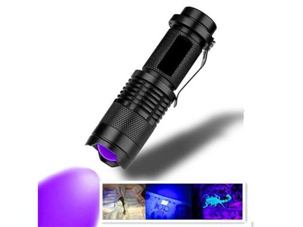 Hunting Torches LED UV Flashlight Ultraviolet Torch With Zoom Function Mini UV Black Light Pet Urine Stains Detector Hunting Torches LED UV Flashlight Ultraviolet Torch With Zoom Function Mini UV Black Light Pet Urine Stains Detector