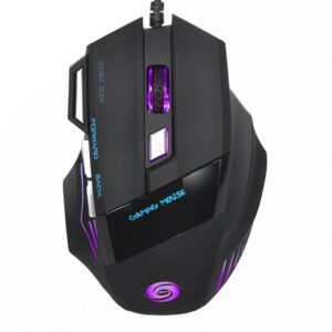 HXSJ A868 5500 DPI 7 Buttons Colorful Light Emitting Professional Optical Mechanical Wired Gaming Cable Mouse Mice