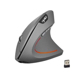 HXSJ Wireless Mouse Optical 2.4G Mouse Ergonomics 800/1600/2400Dpi Wrist Treatment Vertical Mouse For PC Laptop Desktop (Battery Included)-Gray