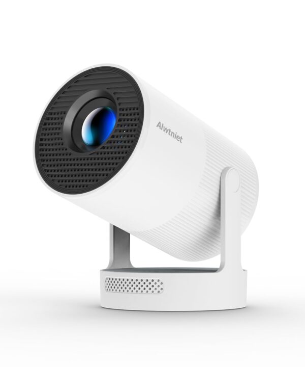 HY300PRO Mini Projector with WiFi and Bluetooth, Portable Projector 4k Support, Auto Correction, Air Mouse Remote, 180°Rotatable, Voice Control, Smart Projector Home Outdoor...