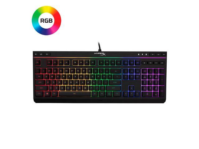 HyperX Alloy Core RGB – Membrane Gaming Keyboard – Comfortable Quiet Silent Keys with RGB LED Lighting Effects, Spill Resistant, Dedicated Media Keys,