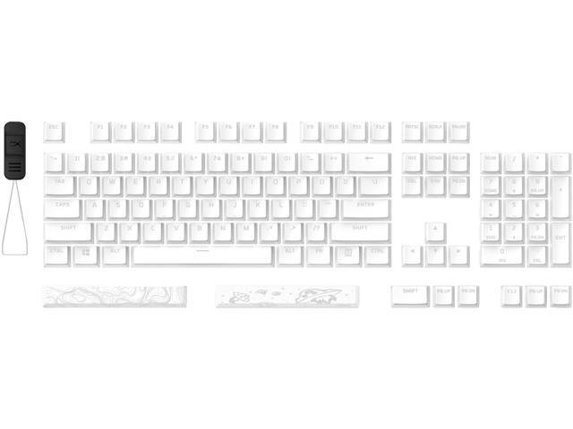 HyperX Pudding Keycaps 2 - Full Key Set - PBT - White (US Layout)