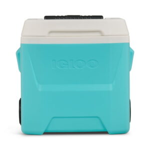 Igloo 16 QT Laguna Hard Sided Ice Chest Cooler with Wheels, Aqua Blue