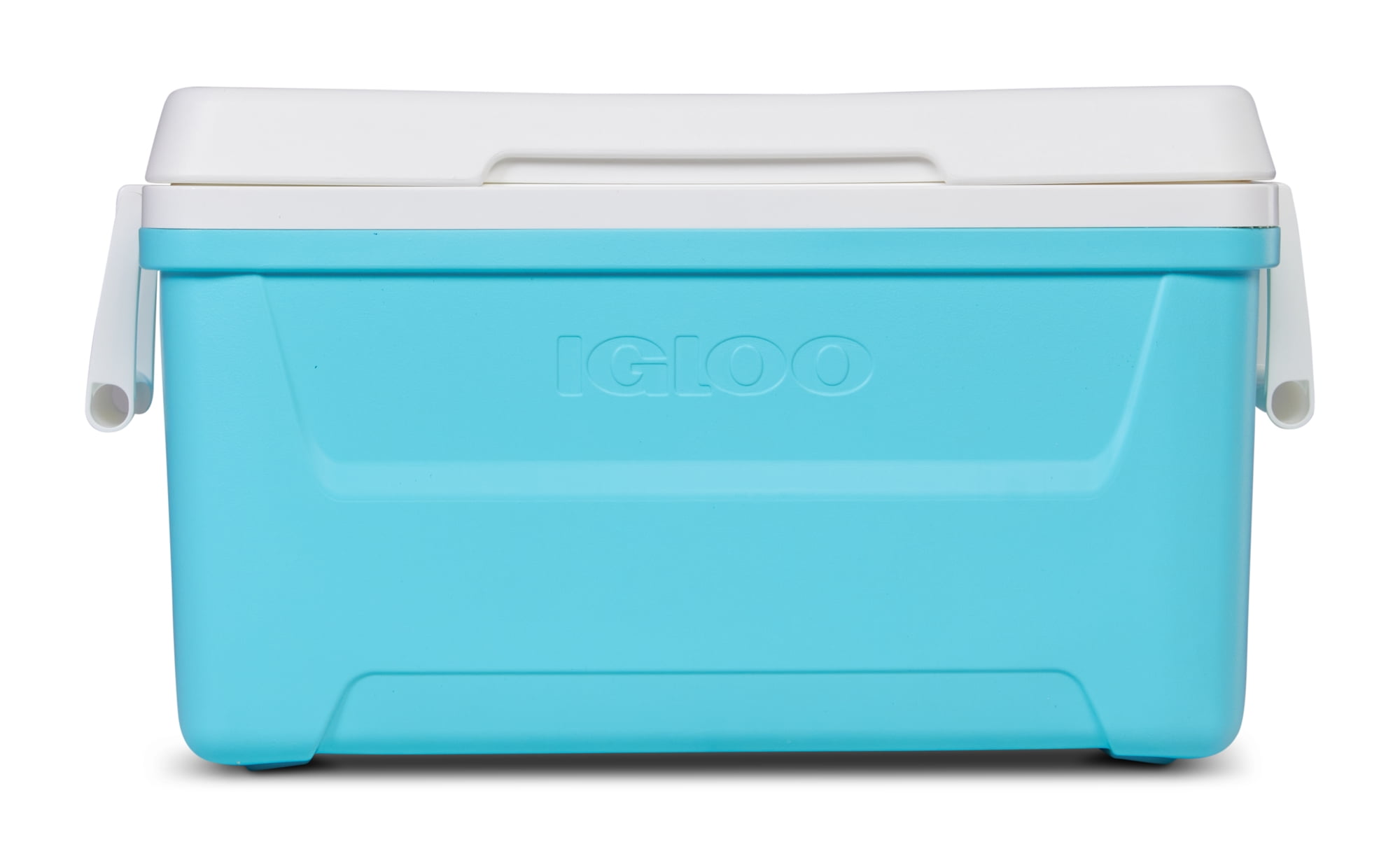 Igloo 48 QT Laguna Hard-Sided Ice Chest Cooler, Aqua Blue and White