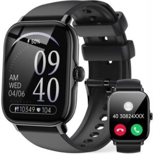 IHDAPP Smart Watch for Men Women - 1.85" Fitness Tracker Watch with Answer/Make Calls, Heart Rate Sleep Monitor, 111+ Sports, Step Counter, IP68