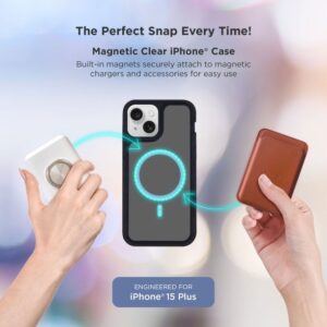 iHome Magnetic Velo Phone Case for iPhone 16 Plus/15 Plus/14 Plus/14 Pro Max/13 Pro Max/12 Pro Max, Black