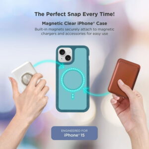 iHome Magnetic Velo Phone Case for iPhone 16e/16/15, Dark Blue
