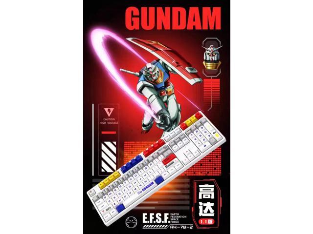iKBC Q GUNDAM RX-78-2 1.1 EFSF Limited Version 108 Keys 2.4G Wireless Mechanical Gaming Keyboard - Cherry MX Red