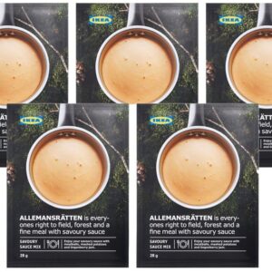 IKEA 703.543.09 ALLEMANSRÄTTEN 1.0 Oz. Mix (Pack of 5) for Swedish Meatball Cream Sauce; Mix with Spices Like Green Peppercorn, Herbs Like Thyme or Your Favorite Mustard; Make...