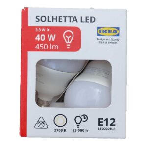Ikea E12 400 Lumen LED Light Bulb 5 Watt - Pack of 2