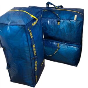Ikea Frakta Storage Bag - Blue -- SET OF 3