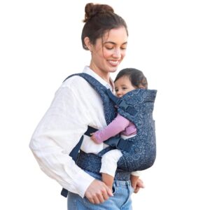 Infantino Flip 4-in-1 Convertible Baby Carrier, Adjustable, Ergonomic Babywearing, Registry Essential, Baby Carrier for Newborn to Toddler, Navy Floral