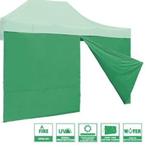 InstaHibit 1 Pack Side Wall for 10x15 Ft EZ Pop Up Canopy Tent UV50+ Zipper Yard