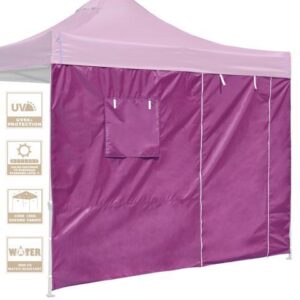 InstaHibit Sidewall Window Door UV50+ Fit 10x10Ft Pop up Tent 1 Piece Backyard