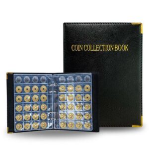 Intendvision Coin Collection Album - 20 Pages 360 Pockets Coin Storage for Collectors, 2 Coin Size Pockets Coin Holder Coin Collection Book for Coins,