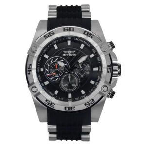 Invicta Coalition Forces Silicon Strap Black Dial Quartz 46393 100M Men's Watch