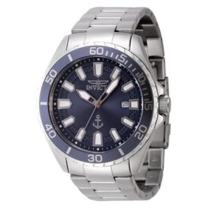 Invicta Ocean Voyage Stainless Steel Blue Dial Quartz 46278 Men's Watch