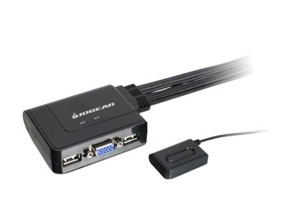 IOGEAR KVM 2-Port USB VGA Cabled Switch - 2048 x 1536 - Remote Button Switch - Plug n Play - PC, MAC, SUN - GCS22U IOGEAR KVM 2-Port USB VGA Cabled Switch - 2048 x 1536 - Remote Button Switch - Plug n Play - PC, MAC, SUN - GCS22U