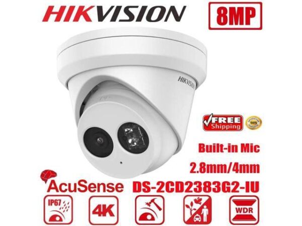 IP Camera 4K 8MP DS-2CD2383G2-IU AcuSense POE MIC Audio 2.8MM IP Camera 4K 8MP DS-2CD2383G2-IU AcuSense POE MIC Audio 2.8MM