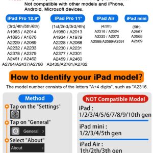 iPad Pencil 2nd Generation with Magnetic Wireless Charging,Same as Apple Pencil 2nd Generation,Stylus Pen Compatible with iPad Pro 11in 1/2/3/4,iPad Pro 12.9in 3/4/5/6,iPad Air...