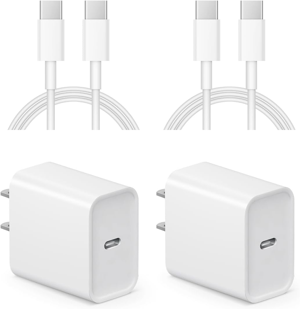 iPhone 16 15 Charger [Apple MFi Certified] 2 Pack USB C Charger Block with 6FT USB C to Type C Cable Compatible with iPhone 16 Pro/16 Pro Max/15/15 Pro Max/16e, iPad Pro12.9/11
