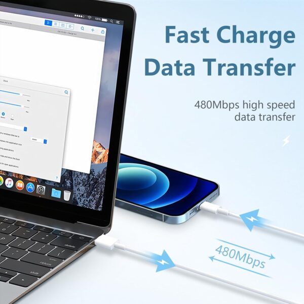 iPhone 16 15 Charger Fast Charging, 20W USB C Wall Charger Block with USB C to C Cable Fast Charging for iPhone 15/16 Pro Max/15/16 Pro/15/16 Plus/Pad Pro 12.9/11/Air and More