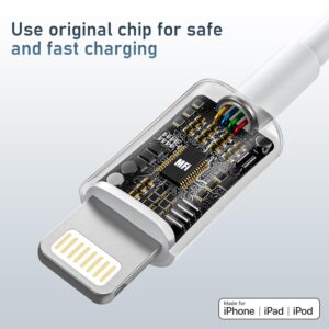 iPhone Charger Fast Charging [Apple MFi Certified] Type C Wall Charger Block with 2Pack 6FT USB C to Lightning Cables Cord Compatible with iPhone 14/14 Pro Max/13/13 Pro...