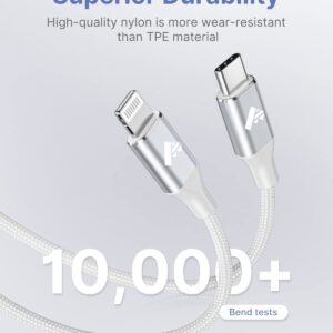 iPhone Charger Fast Charging [Apple MFi Certified] USB C to Lightning Cable 6FT USBC to Lightning Cable Nylon Braided Type C Cord for iPhone 14 13 12 11 Pro Max XR XS X 8 7 6...