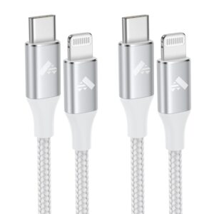 iPhone Charger Fast Charging [Apple MFi Certified] USB C to Lightning Cable 6FT USBC to Lightning Cable Nylon Braided Type C Cord for iPhone 14 13 12 11 Pro Max XR XS X 8 7 6...