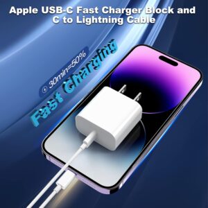 iPhone Charger Fast Charging [MFi Certified], 3 Pack 20W USB C Fast Charging Block with 3pcs 6FT USB C to Lightning Cable for iPhone 14/14 Pro/14Pro Max/13/13 Pro/12/12 Pro/12...