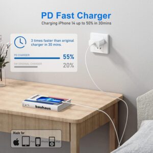 iPhone Charger Fast Charging [MFi Certified], 3 Pack 20W USB C Fast Charging Block with 3pcs 6FT USB C to Lightning Cable for iPhone 14/14 Pro/14Pro Max/13/13 Pro/12/12 Pro/12...