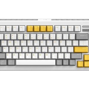 iQunix ZX75 Gravity Wave 75% Mechanical Keyboard with Volume Knob, 81 Keys Hotswap Cherry MX Red Switches Wireless Gaming Keyboard, Supports Bluetooth