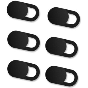 ivoler [6 Pack] Webcam Cover Slider for Privacy, 0.027in Ultra Thin Design Web Camera Cover Slide for MacBook, iPad, iPhone, Laptop, Desktop, PC, Tablet, Smartphone and More -...