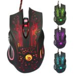Jansicotek 2400DPI With 6 Buttons Color Changing LED Optical USB Wired Mice Gaming Mouse
