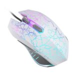 Jansicotek Gaming Mouse Wired [2400 DPI] [ Breathing Light] Ergonomic Game Computer Mice with 6 Buttons for PC,Gamer,White